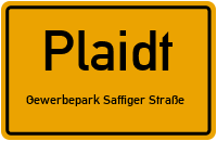 Wernerseckstraße in PlaidtGewerbepark Saffiger Straße