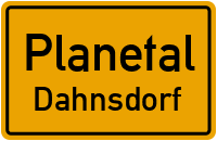 Waldstraße in PlanetalDahnsdorf