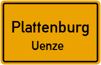 Uenzer Dorfstraße in PlattenburgUenze