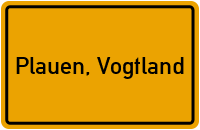City Sign Plauen, Vogtland
