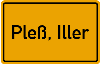 City Sign Pleß, Iller