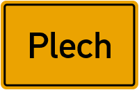 Ortsschild von Markt Plech in Bayern