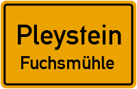 Straßenverzeichnis Pleystein Fuchsmühle
