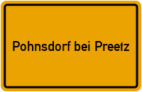 Ortsschild Pohnsdorf bei Preetz