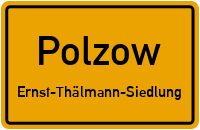 Schulstraße in PolzowErnst-Thälmann-Siedlung
