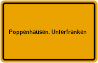 City Sign Poppenhausen, Unterfranken