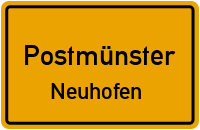 Straßenverzeichnis Postmünster Neuhofen