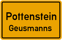 Straßenverzeichnis Pottenstein Geusmanns