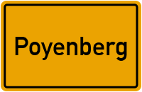 Ortsschild von Gemeinde Poyenberg in Schleswig-Holstein