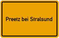 City Sign Preetz bei Stralsund