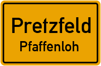 Straßen in Pretzfeld Pfaffenloh