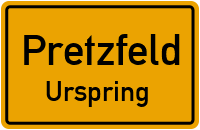 Straßenverzeichnis Pretzfeld Urspring