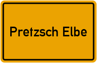 City Sign Pretzsch Elbe