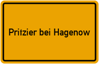 Ortsschild Pritzier bei Hagenow