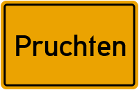Ortsschild von Pruchten in Mecklenburg-Vorpommern