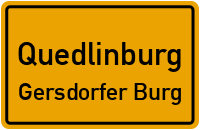 Gersdorfer Burg in QuedlinburgGersdorfer Burg