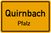 Ortsschild Quirnbach / Pfalz