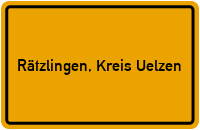 City Sign Rätzlingen, Kreis Uelzen