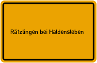 City Sign Rätzlingen bei Haldensleben
