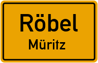 Ortsschild Röbel / Müritz