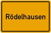 Ortsschild von Gemeinde Rödelhausen in Rheinland-Pfalz