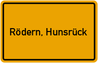 City Sign Rödern, Hunsrück