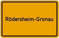 City Sign Rödersheim-Gronau