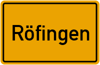 Ortsschild von Gemeinde Röfingen in Bayern