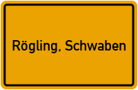 City Sign Rögling, Schwaben