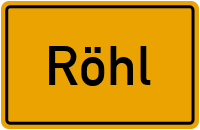 Ortsschild von Gemeinde Röhl in Rheinland-Pfalz
