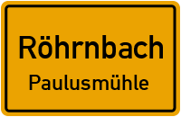 Straßenverzeichnis Röhrnbach Paulusmühle