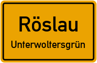 Straßenverzeichnis Röslau Unterwoltersgrün
