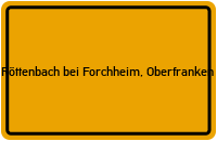 City Sign Röttenbach bei Forchheim, Oberfranken