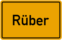 Ortsschild von Gemeinde Rüber in Rheinland-Pfalz