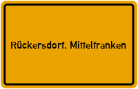 City Sign Rückersdorf, Mittelfranken