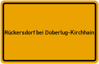 Ortsschild Rückersdorf bei Doberlug-Kirchhain