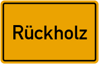 Ortsschild von Gemeinde Rückholz in Bayern