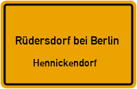 Berliner Straße in Rüdersdorf bei BerlinHennickendorf