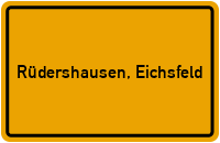 City Sign Rüdershausen, Eichsfeld