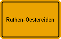 Ortsschild Rüthen-Oestereiden