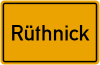 Ortsschild von Gemeinde Rüthnick in Brandenburg