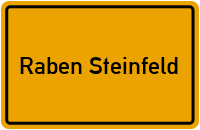 Ortsschild von Raben Steinfeld in Mecklenburg-Vorpommern