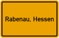 City Sign Rabenau, Hessen