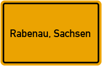 City Sign Rabenau, Sachsen