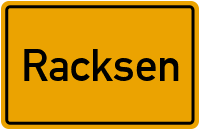 Ortsschild von Gemeinde Racksen in Rheinland-Pfalz