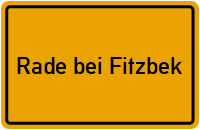 Ortsschild Rade bei Fitzbek