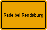 Ortsschild von Gemeinde Rade bei Rendsburg in Schleswig-Holstein