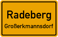Bautzner Landstraße in RadebergGroßerkmannsdorf