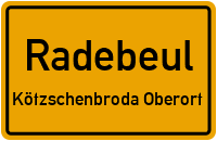 Buschweg in RadebeulKötzschenbroda Oberort