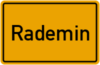 Ortsschild von Gemeinde Rademin in Sachsen-Anhalt